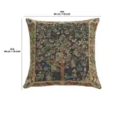 Charlotte Home Furnishings Throw Pillow Covers Decorative Boho Pillow Covers for Couch Living Room Blue Tree Square Pillow Cases 18x18 European Cotton Jacquard Woven for Cozy Bedroom Decor | 18x18 in