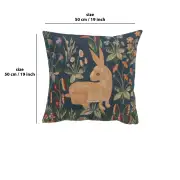 Medieval Rabbit Cushion - 19 in. x 19 in. Cotton by Charlotte Home Furnishings | 19x19 in