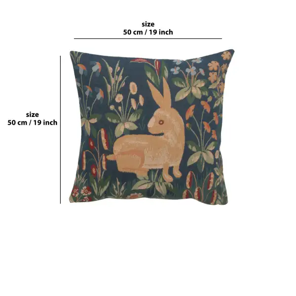 Medieval Rabbit Cushion - 19 in. x 19 in. Cotton by Charlotte Home Furnishings | 19x19 in