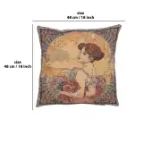 Mucha Summer II Belgian Sofa Pillow Cover | 18x18 in