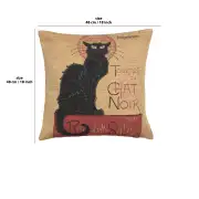 Tournee Du Chat Noir Belgian Sofa Pillow Cover | 18x18 in