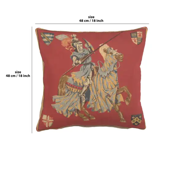 Blue Knight Belgian Cushion Cover | 18x18 in