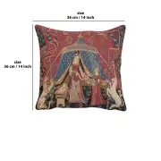 A Mon Seul Desir Belgian Cushion Cover - 14 in. x 14 in. Cotton by Charlotte Home Furnishings | 14x14 in