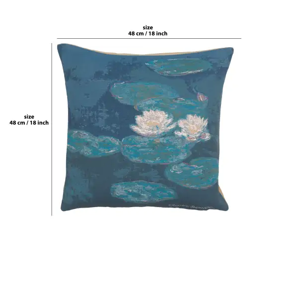 Monets Lily Pads Belgian Cushion Cover | 18x18 in