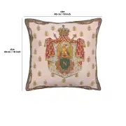 Blason Royal Belgian Cushion Cover - 18 in. x 18 in. Cotton by Charlotte Home Furnishings | 18x18 in