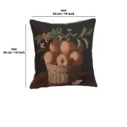 Orange Basket Cushion | 19x19 in