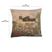 Monet's Mansion Belgian Cushion Cover - 18 in. x 18 in. Cotton/Viscose/Polyester by Claude Monet | 18x18 in