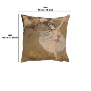 Danseuse Etoile II Belgian Cushion Cover - 18 in. x 18 in. Cotton/Viscose/Polyester by Degas | 18x18 in