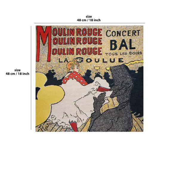 Moulin Rouge II Belgian Cushion Cover | 18x18 in