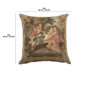 Garden Party Left Panel Belgian Sofa Pillow Cover | 18x18 in
