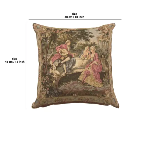 Garden Party Left Panel Belgian Cushion Cover | 18x18 in