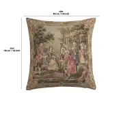 Garden Party Right Panel Belgian Sofa Pillow Cover | 18x18 in