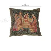 The Wine Press II Belgian Cushion Cover - 18 in. x 18 in. Cotton/Viscose/Polyester by Charlotte Home Furnishings | 18x18 in