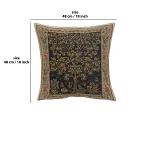 Tree Of Life Beige II Belgian Cushion Cover - 18 in. x 18 in. Cotton/Viscose/Polyester by William Morris