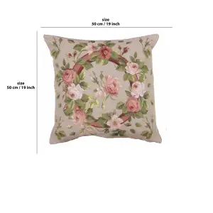 Bunch Of Flowers I Tapestry Cushion Cover - 19 in. x 19 in. Cotton by Charlotte Home Furnishings Inc