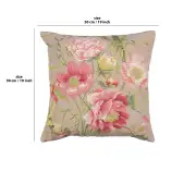 Peonies II French Couch Cushion | 19x19 in