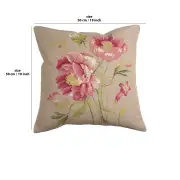 Single Peonies Cushion | 19x19 in