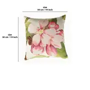 Pear Flower 1 Cushion | 19x19 in