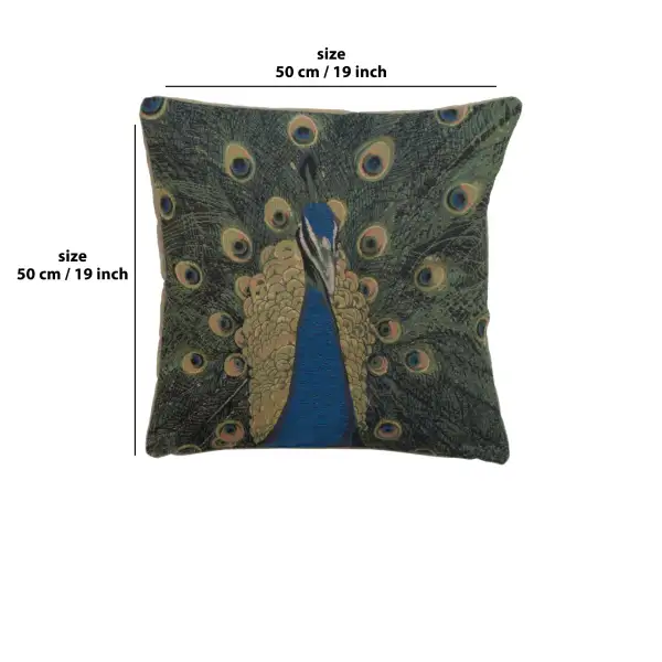 The Peacock Cushion | 19x19 in