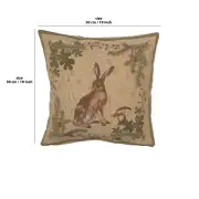 The Hare I Cushion - 19 in. x 19 in. Cotton by Charlotte Home Furnishings | 19x19 in