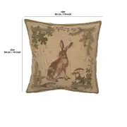 The Hare I French Couch Cushion | 19x19 in