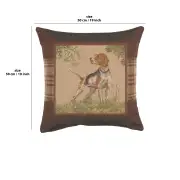 Dog Pointer Cushion | 19x19 in