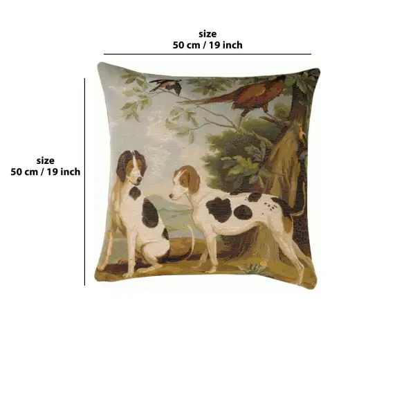 Hunting Dogs Cushion - 19 in. x 19 in. Cotton by Charlotte Home Furnishings | 19x19 in