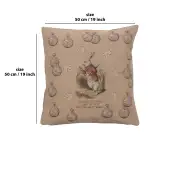 Late Rabbit Alice In Wonderland Cushion - 19 in. x 19 in. Cotton by John Tenniel | 19x19 in