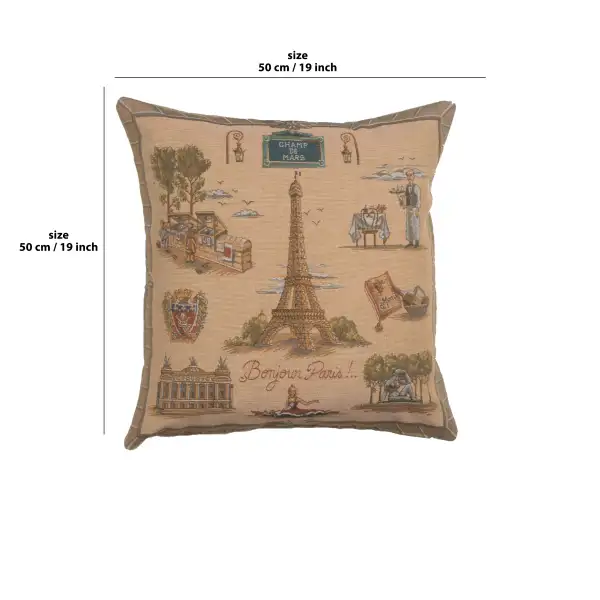 Paris Tour Eiffel Cushion | 19x19 in