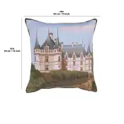 Castle Azay Le Rideau Cushion | 19x19 in