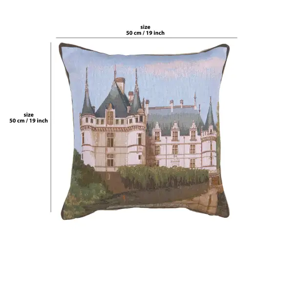 Castle Azay Le Rideau Cushion | 19x19 in