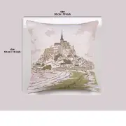 Mont Saint Michel 1 French Couch Cushion | 19x19 in