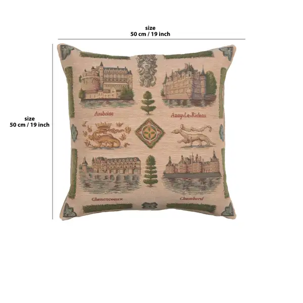 Loire's castle Cushion | 19x19 in