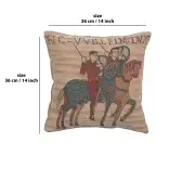 Bayeux Horseriders Cushion | 14x14 in