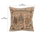 Bayeux Cathedral French Couch Cushion | 14x14 in
