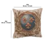 Empire Lys Flower French Couch Cushion | 14x14 in