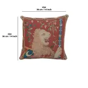 The Medieval Lion French Couch Cushion | 14x14 in