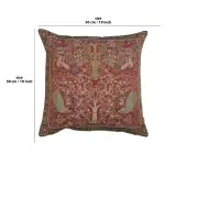 Tree In Red 1 Cushion - 19 in. x 19 in. Cotton by Charlotte Home Furnishings | 19x19 in