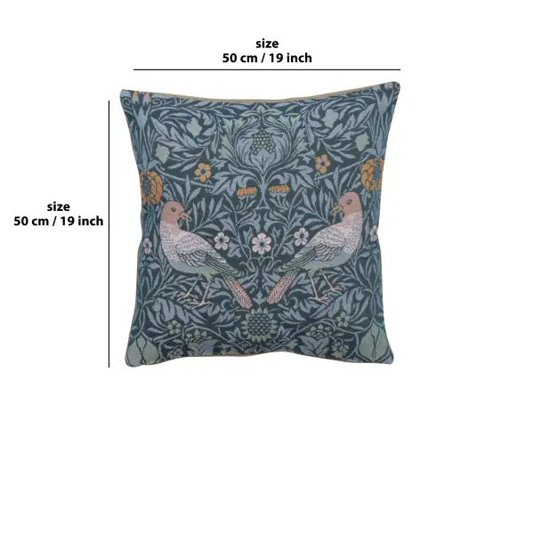 Bird Couple French Couch Cushion | 19x19 in