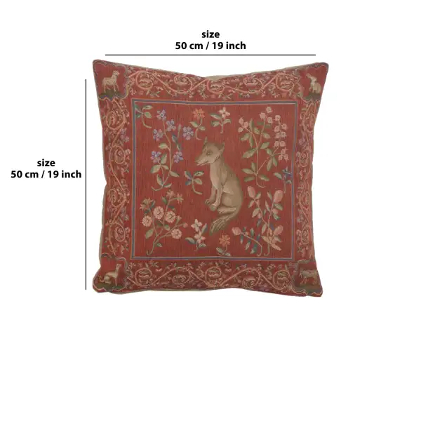 Medieval Fox Cushion - 19 in. x 19 in. Wool/cotton/others by Charlotte Home Furnishings | 19x19 in