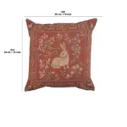 Medieval Rabbit I French Couch Cushion | 19x19 in
