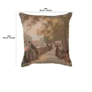 Bank of the River Seine II French Couch Cushion | 19x19 in