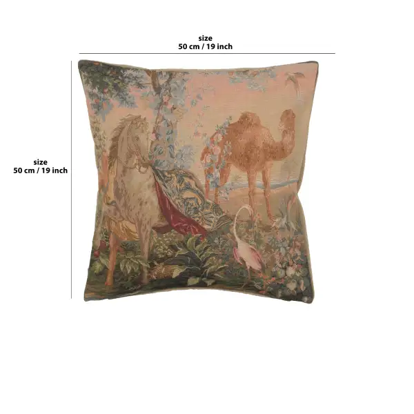 Cheval Drape I Cushion - 19 in. x 19 in. Wool/cotton/others by Jean-Baptiste Huet | 19x19 in