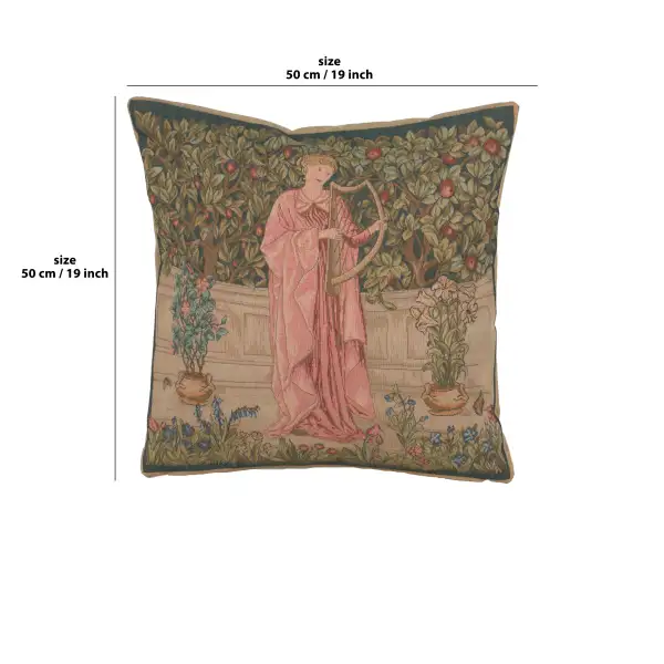 C Charlotte Home Furnishings Inc Menestrel French Tapestry Cushion - 19 in. x 19 in. Cotton by William Morris | 19x19 in