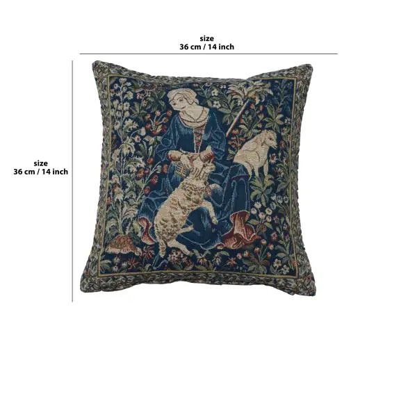 Shearing of the Sheep III Belgian Cushion Cover | 14x14 in