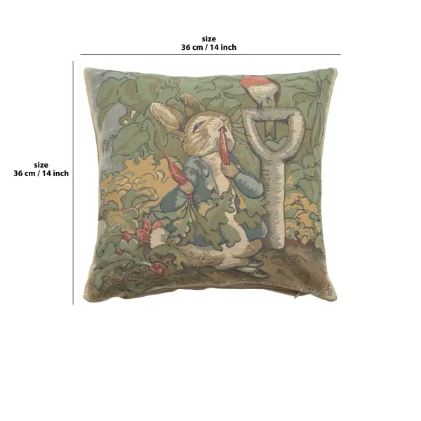 Peter Rabbit Beatrix Potter I Belgian Cushion Cover - 14 in. x 14 in. Cotton by Beatrix Potter | 14x14 in