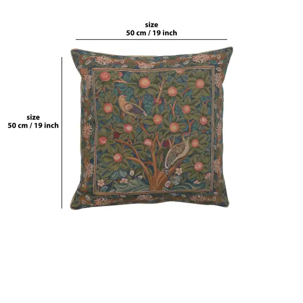 C Charlotte Home Furnishings Inc Woodpecker French Tapestry Cushion - 19 in. x 19 in. Cotton by William Morris | 19x19 in