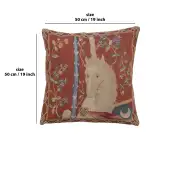 La Licorne Cushion - 19 in. x 19 in. Cotton by Charlotte Home Furnishings | 19x19 in