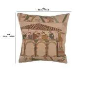 Bayeux Le Repas French Couch Cushion | 19x19 in