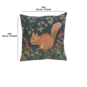 Tree Squirrel Tapestry Cushion Cover - 19 in. x 19 in. Cotton by Charlotte Home Furnishings Inc